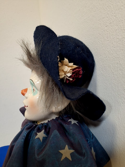 Blå-grøn Harlekin dukke